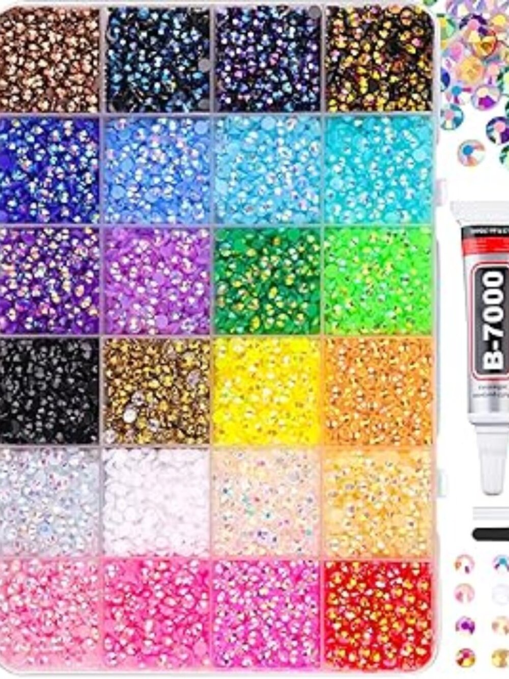 34000Pcs Resin Jelly Rhinestones for Bedazzling, Multicolor 3mm Flatback Gems fo